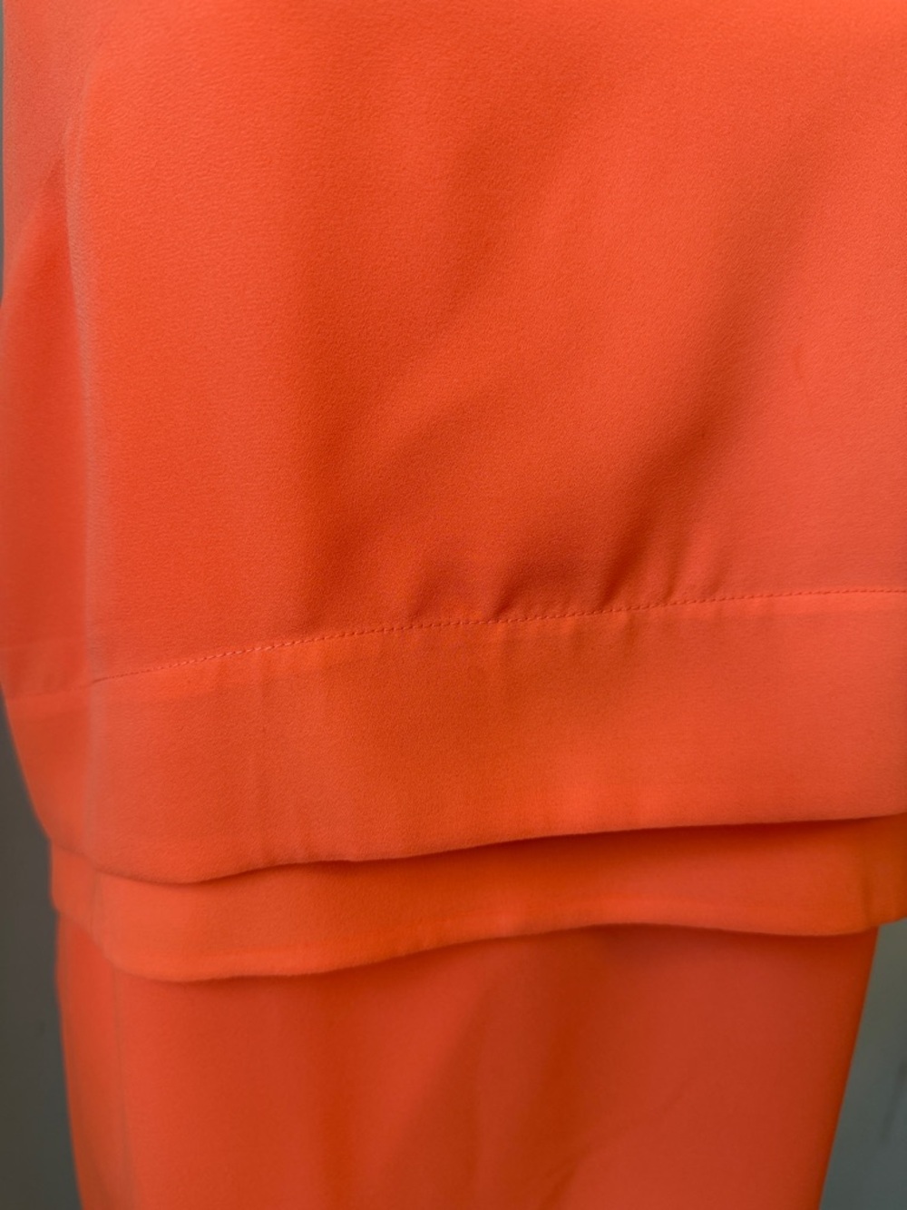 Banana Republic Bright Coral Sleeveless Layered Sheath Shift Dress - Picture 2 of 6